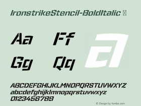 IronstrikeStencil-BoldItalic
