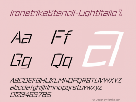 IronstrikeStencil-LightItalic