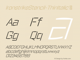 IronstrikeStencil-ThinItalic