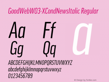 GoodWeb-XCondNewsItalic