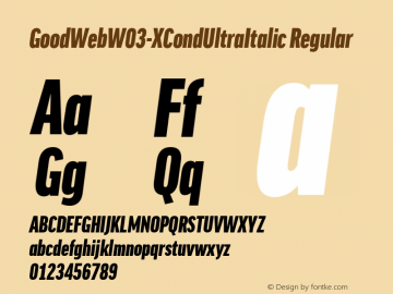 GoodWeb-XCondUltraItalic