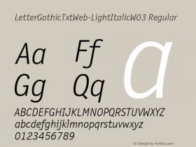 LetterGothicTxtWeb-LightItalic