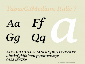 TabacG3Medium-Italic