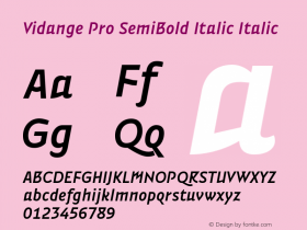 Vidange Pro SemiBold Italic