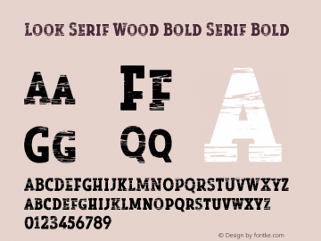 Look Serif Wood Bold