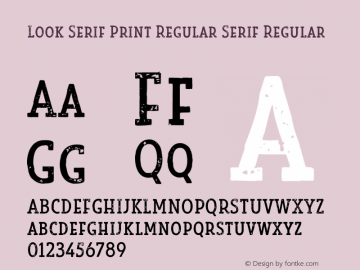 Look Serif Print Regular