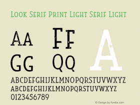 Look Serif Print Light