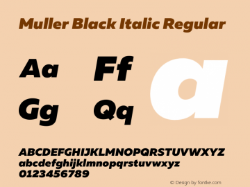 Muller Black Italic