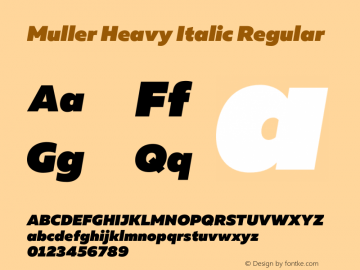 Muller Heavy Italic