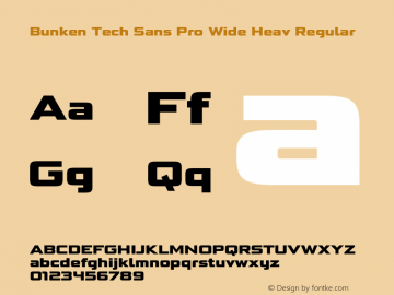 Bunken Tech Sans Pro Wide Heav