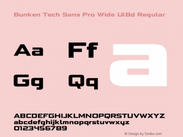 Bunken Tech Sans Pro Wide UlBd