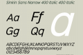 Sinkin Sans Narrow 400 Italic