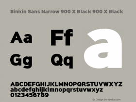 Sinkin Sans Narrow 900 X Black