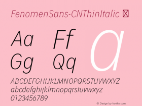 FenomenSans-CNThinItalic