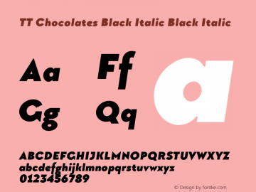 TT Chocolates Black Italic