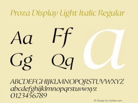 Proza Display Light Italic