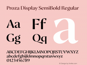 Proza Display SemiBold