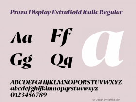 Proza Display ExtraBold Italic