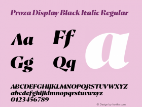 Proza Display Black Italic