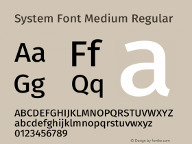 System Font Medium