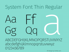 System Font Thin