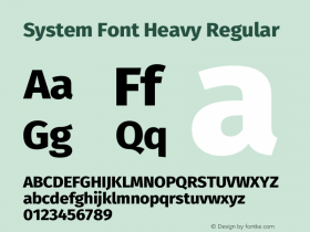 System Font Heavy