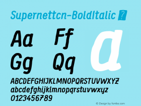 Supernettcn-BoldItalic