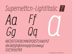 Supernettcn-LightItalic