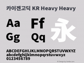 카이겐고딕 KR Heavy