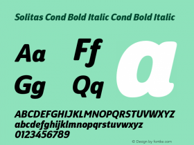 Solitas Cond Bold Italic