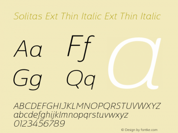 Solitas Ext Thin Italic