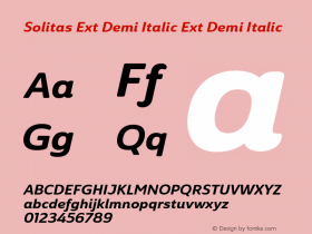 Solitas Ext Demi Italic