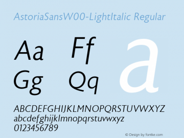 AstoriaSans-LightItalic