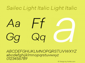 Sailec Light Italic