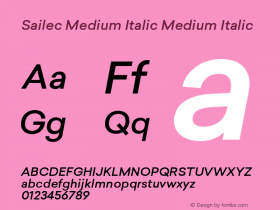 Sailec Medium Italic