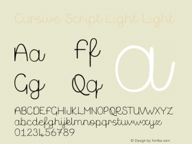 Cursive Script Light