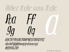 Oldiez italic sans