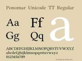 Ponomar Unicode TT