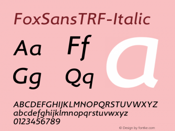 FoxSansTRF-Italic