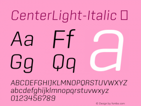 CenterLight-Italic