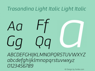 Trasandina Light Italic