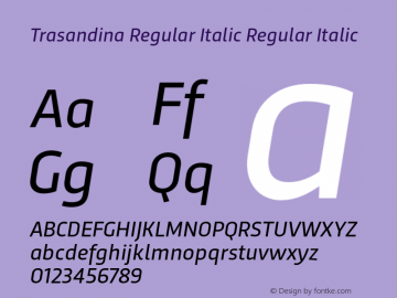 Trasandina Regular Italic