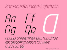 RotundusRounded-LightItalic