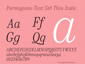 Parmigiano Text Std Thin