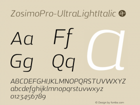 ZosimoPro-UltraLightItalic