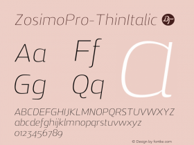 ZosimoPro-ThinItalic