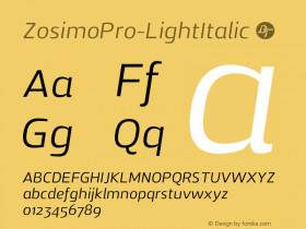 ZosimoPro-LightItalic