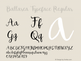 Ballarea Typeface