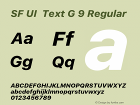 SF UI Text G 9