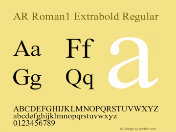 AR Roman1 Extrabold